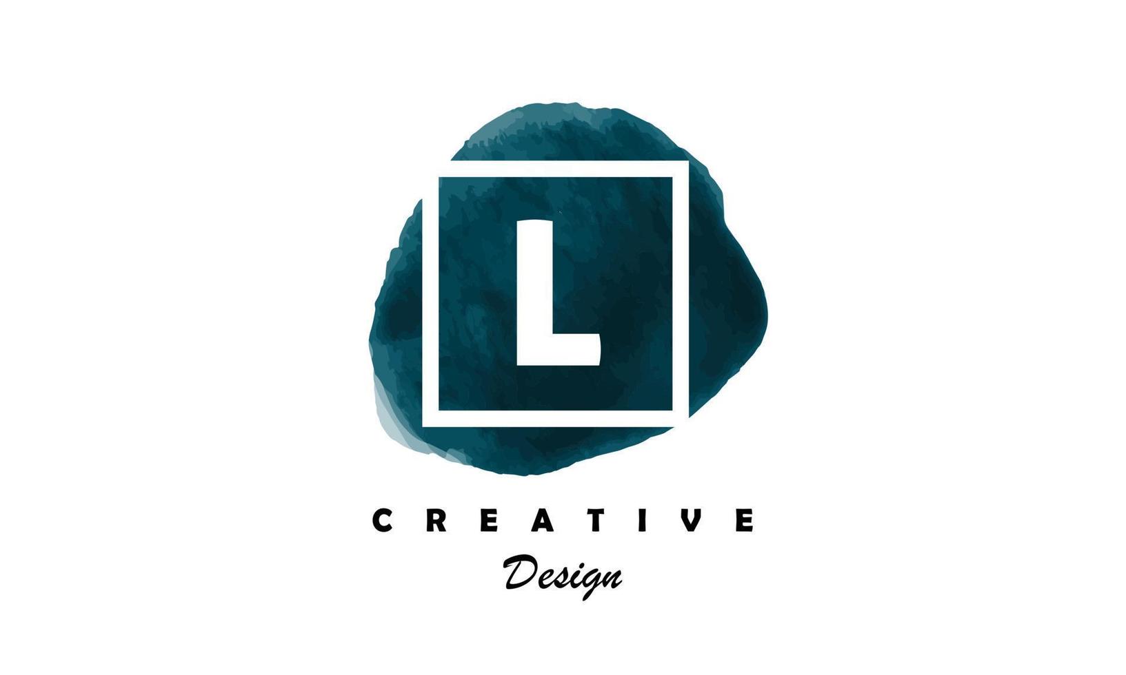 l logo alfabet water kleur logo artistiek, luxe, modieus hand- getrokken vector ontwerp Aan zwart achtergrond.