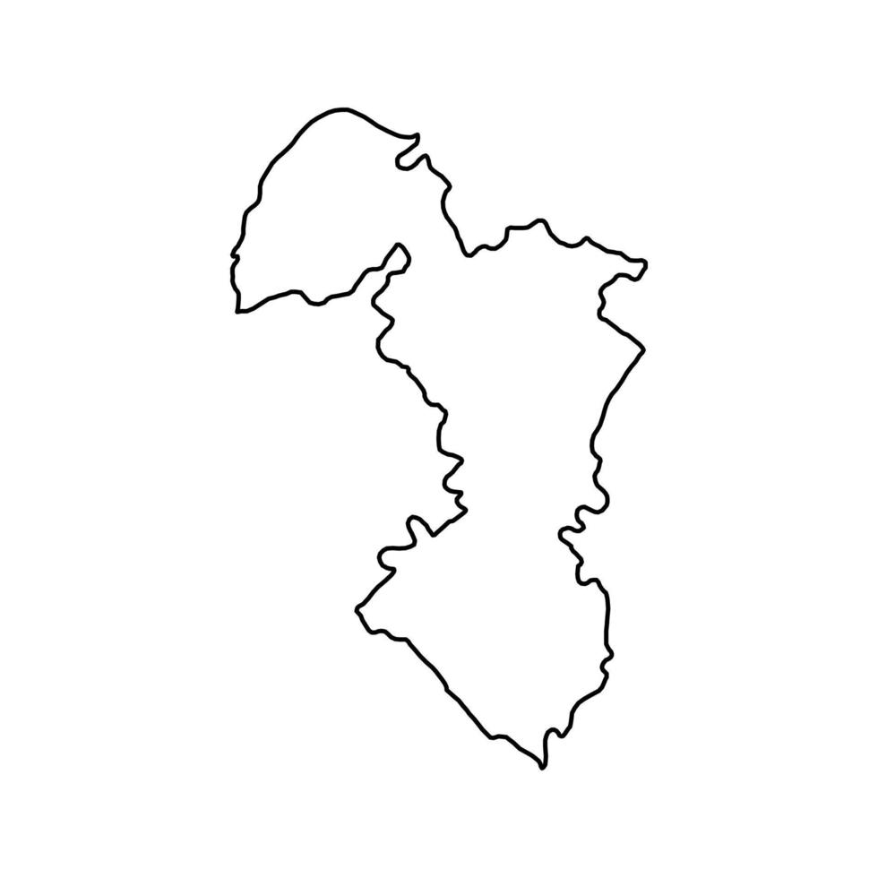 trnava kaart, regio van Slowakije. vector illustratie.