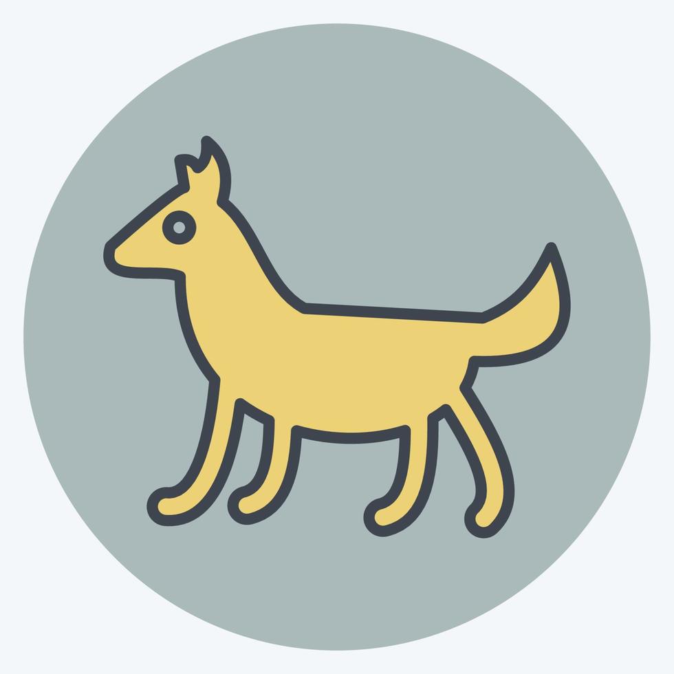 icoon hond. verwant naar huiselijk dieren symbool. gemakkelijk ontwerp bewerkbaar. gemakkelijk illustratie vector