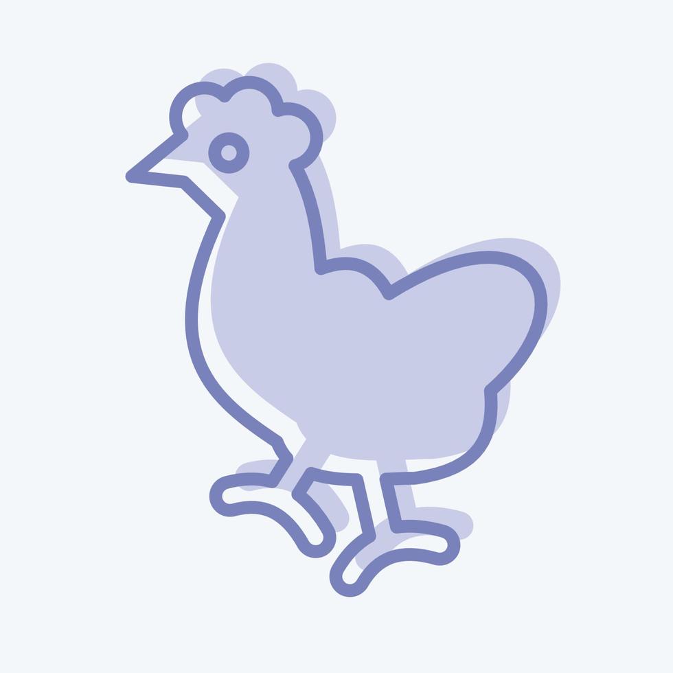 icoon kip. verwant naar huiselijk dieren symbool. gemakkelijk ontwerp bewerkbaar. gemakkelijk illustratie vector
