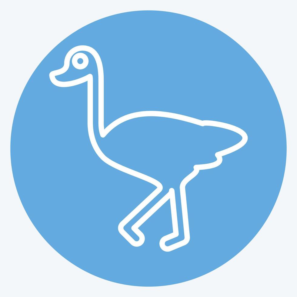 icoon struisvogel. verwant naar huiselijk dieren symbool. gemakkelijk ontwerp bewerkbaar. gemakkelijk illustratie vector