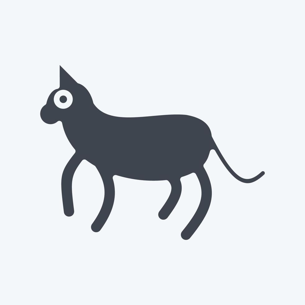 icoon kat. verwant naar huiselijk dieren symbool. gemakkelijk ontwerp bewerkbaar. gemakkelijk illustratie vector