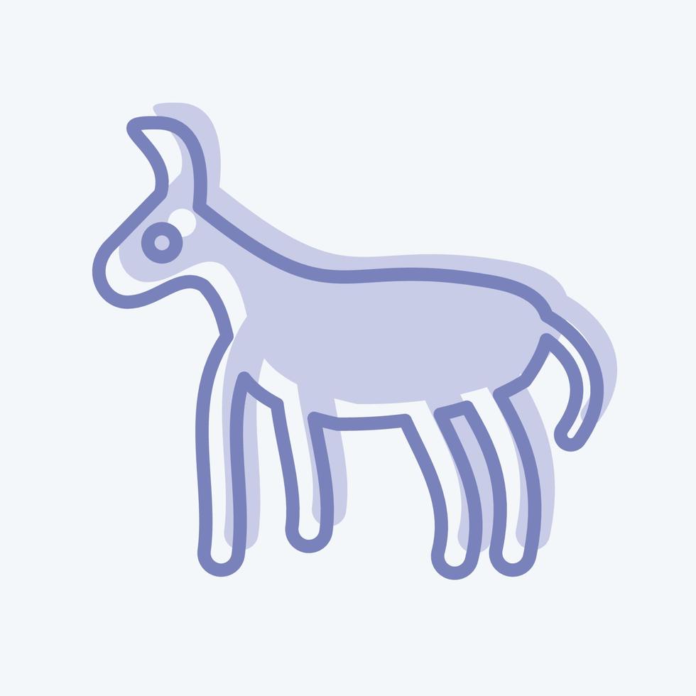 icoon ezel. verwant naar huiselijk dieren symbool. gemakkelijk ontwerp bewerkbaar. gemakkelijk illustratie vector
