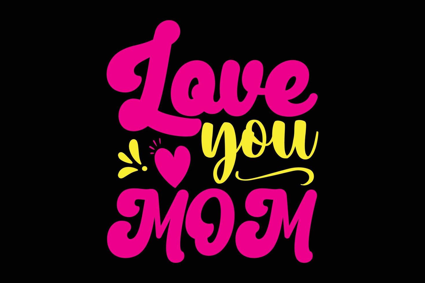 liefde u mam typografie moeders dag t-shirt ontwerp vector