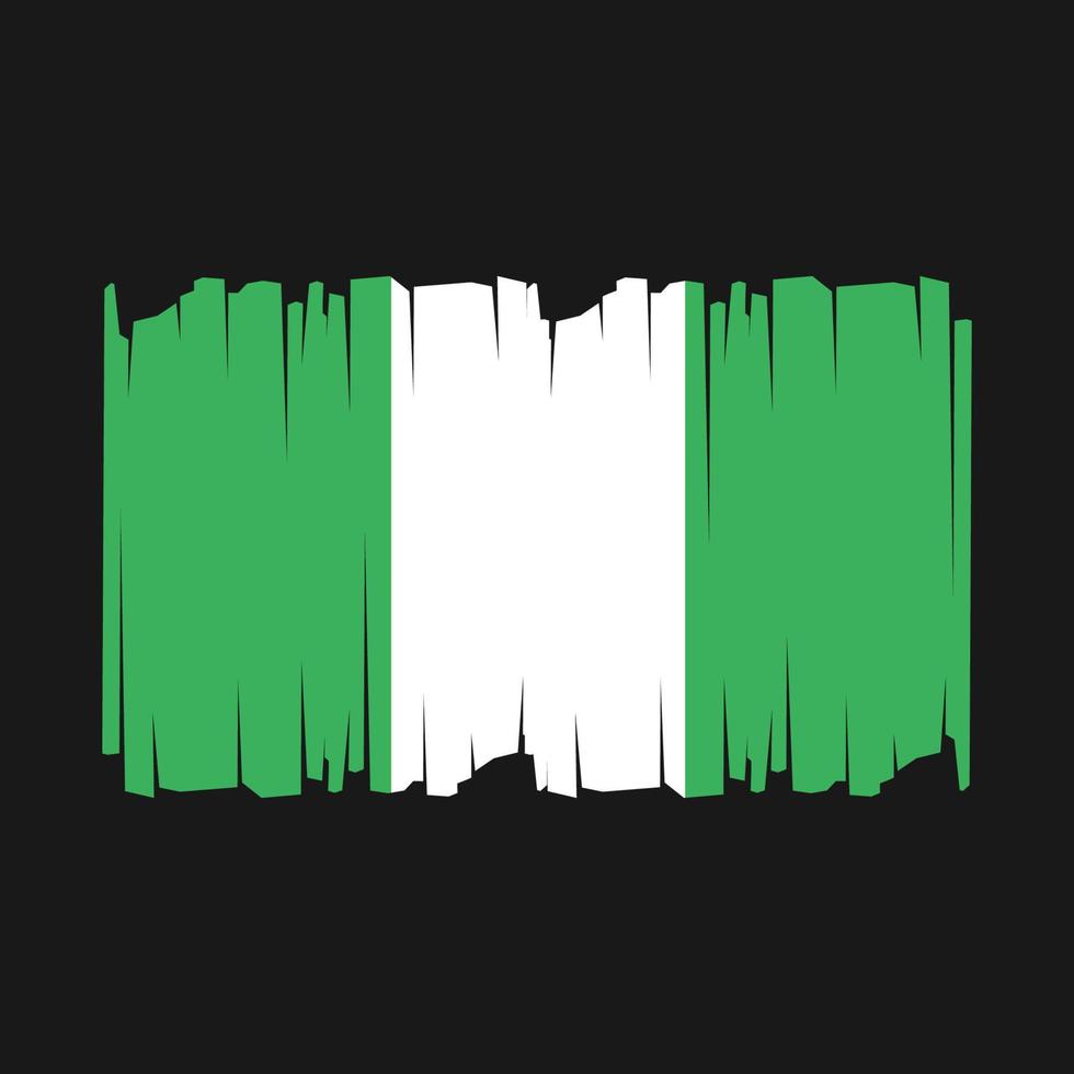 Nigeria vlag vector illustratie