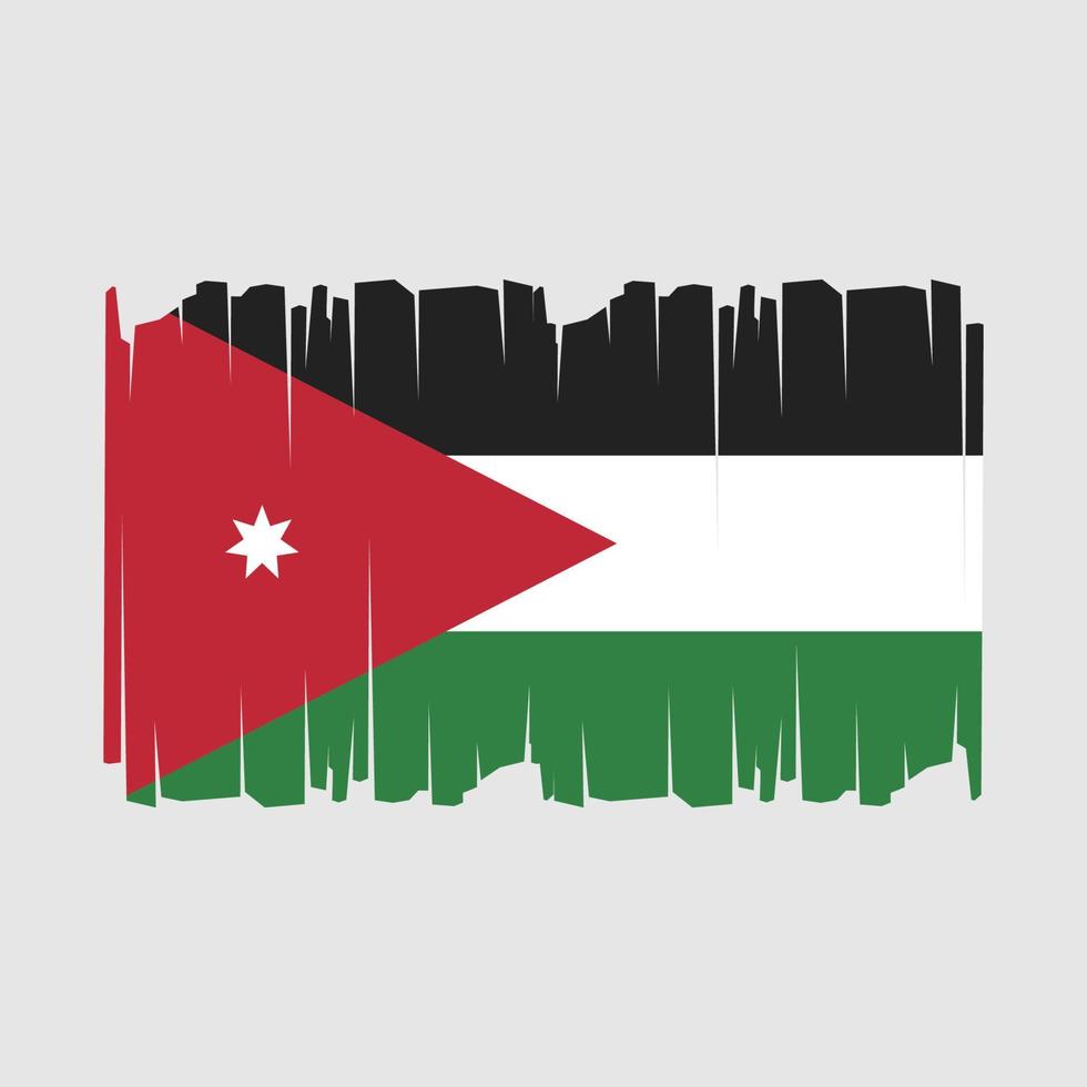 Jordanië vlag vector illustratie