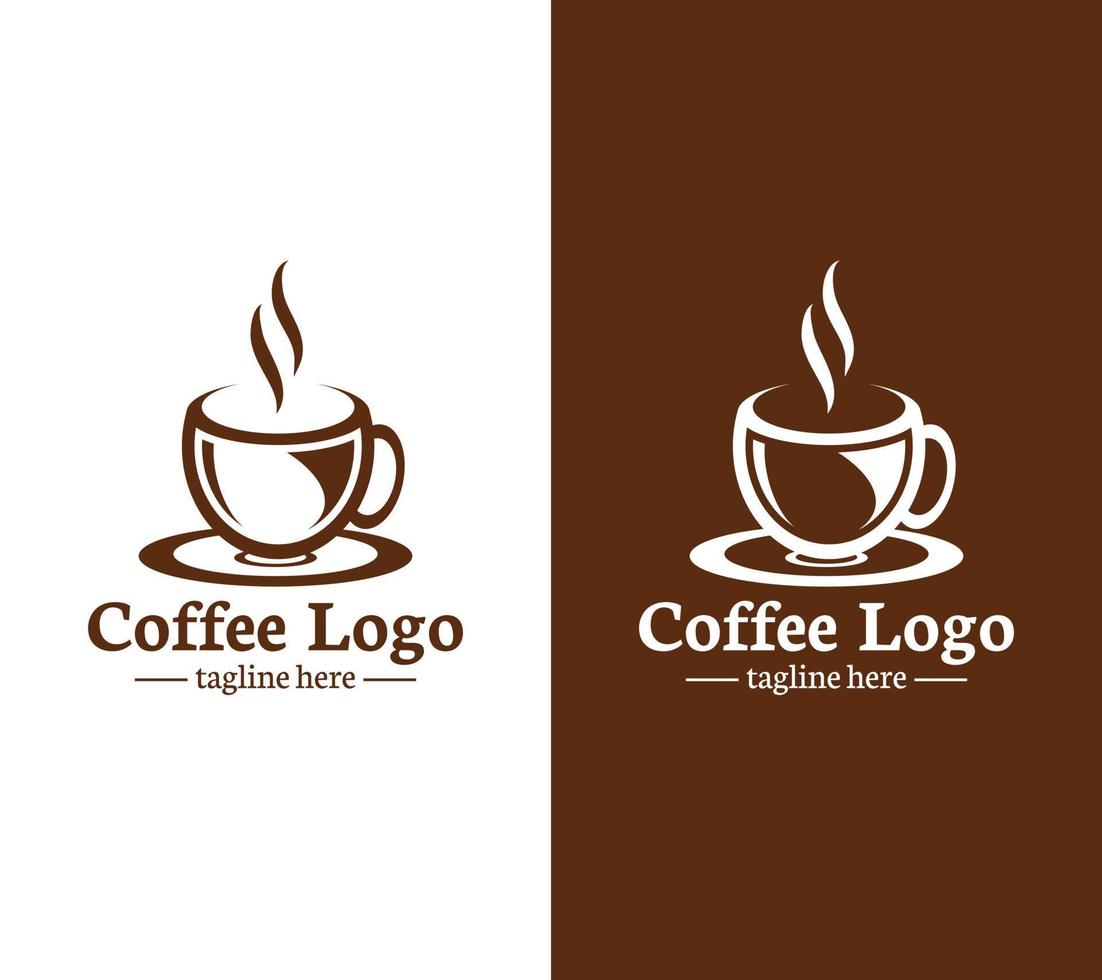 koffie logo ontwerp, vector illustratie.