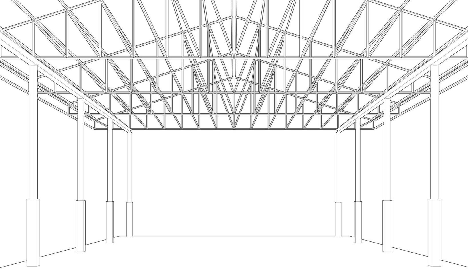 3d illustratie van gebouw structuur vector