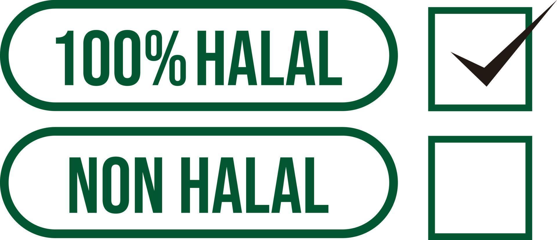 halal logo vector insigne beeld illustraties