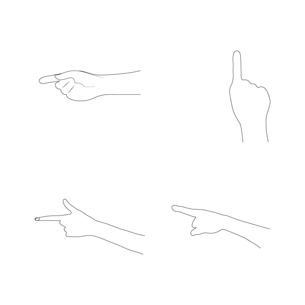 hand- icoon richten vector