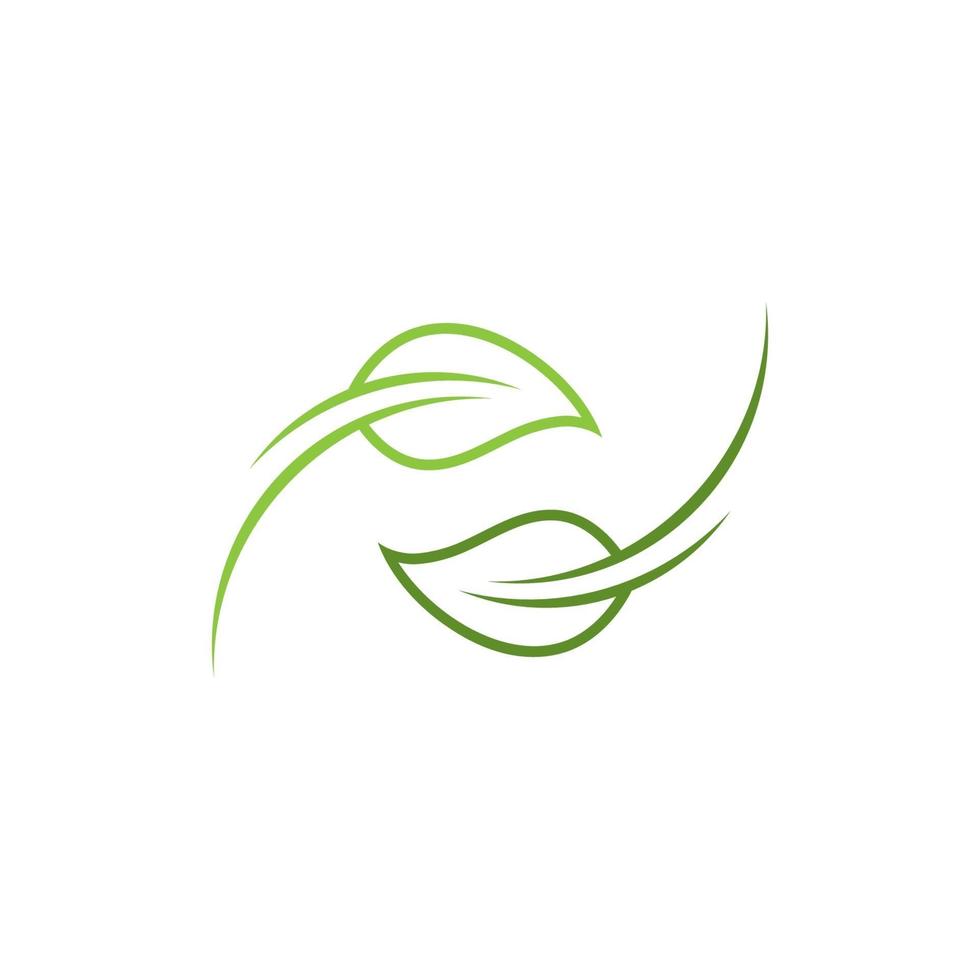 groen blad natuur element vector logo ontwerp