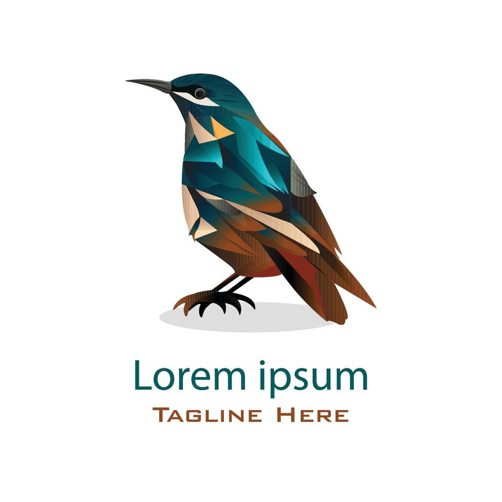 vector helling kleurrijk vogel vector logo