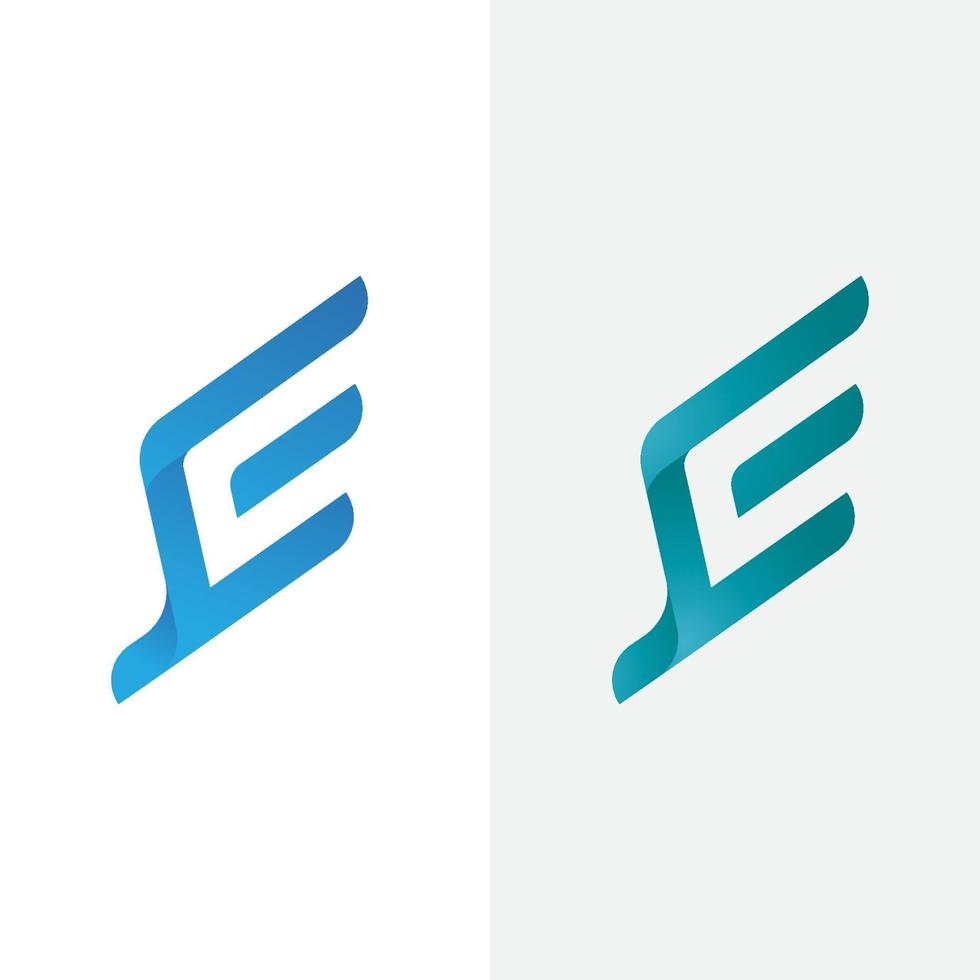 vleugels logo sjabloon, ef vector simbols