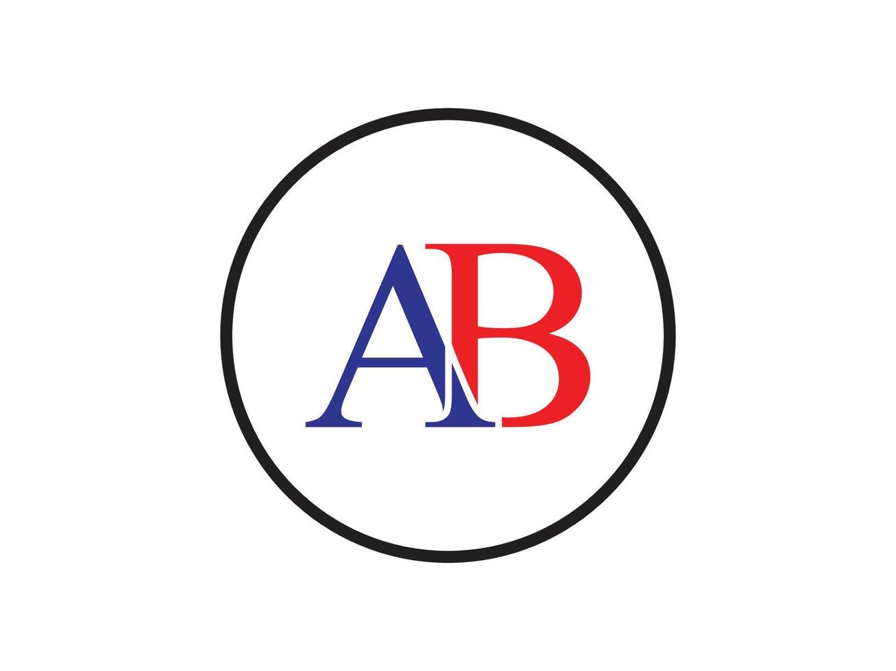 ab brief logo sjabloon vector