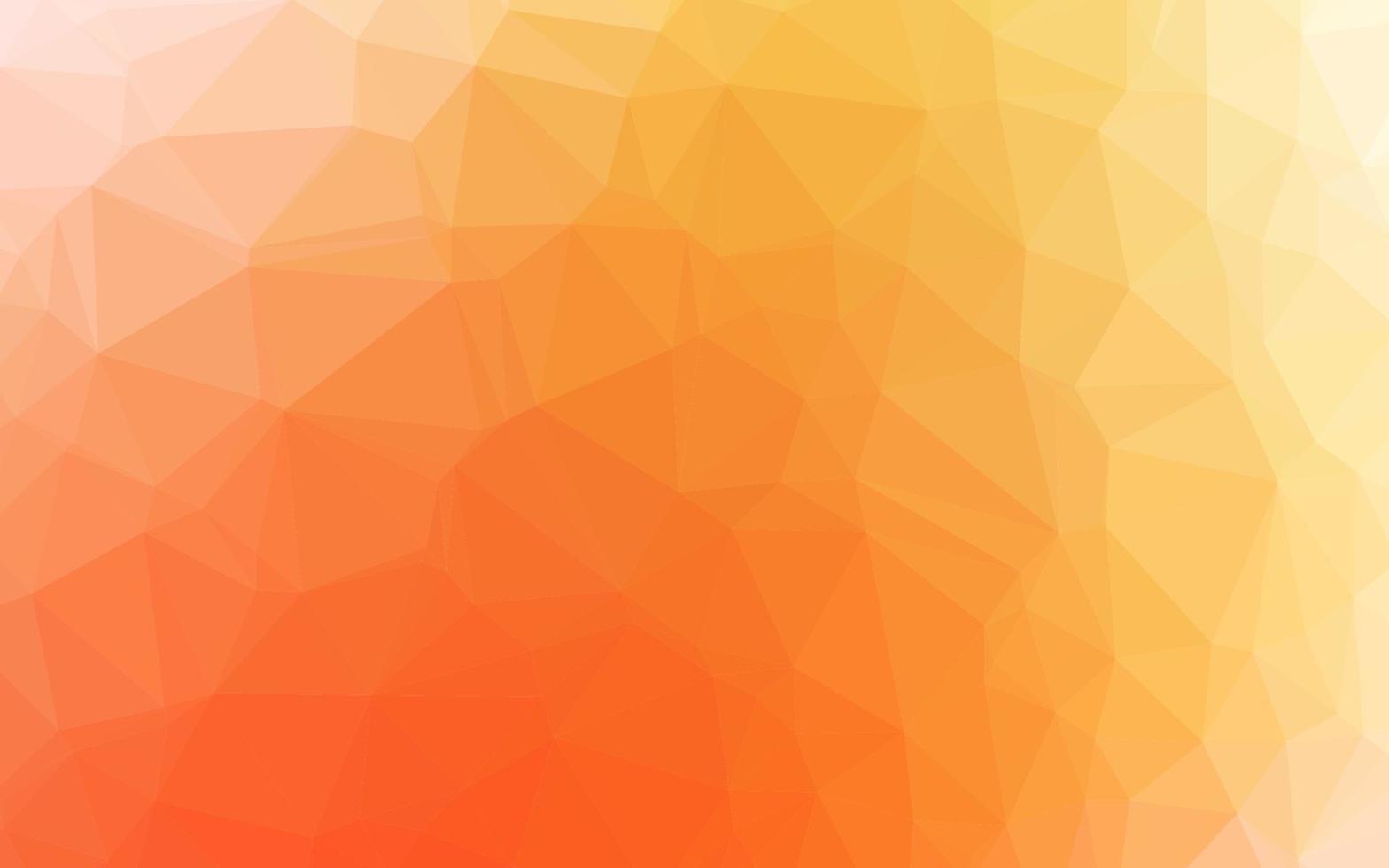 licht geel, oranje vector driehoek mozaïek- omslag.
