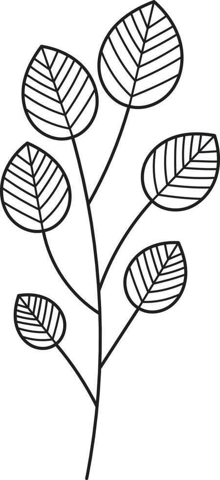 hand- getrokken gekruld gras en bloemen. illustrator vector