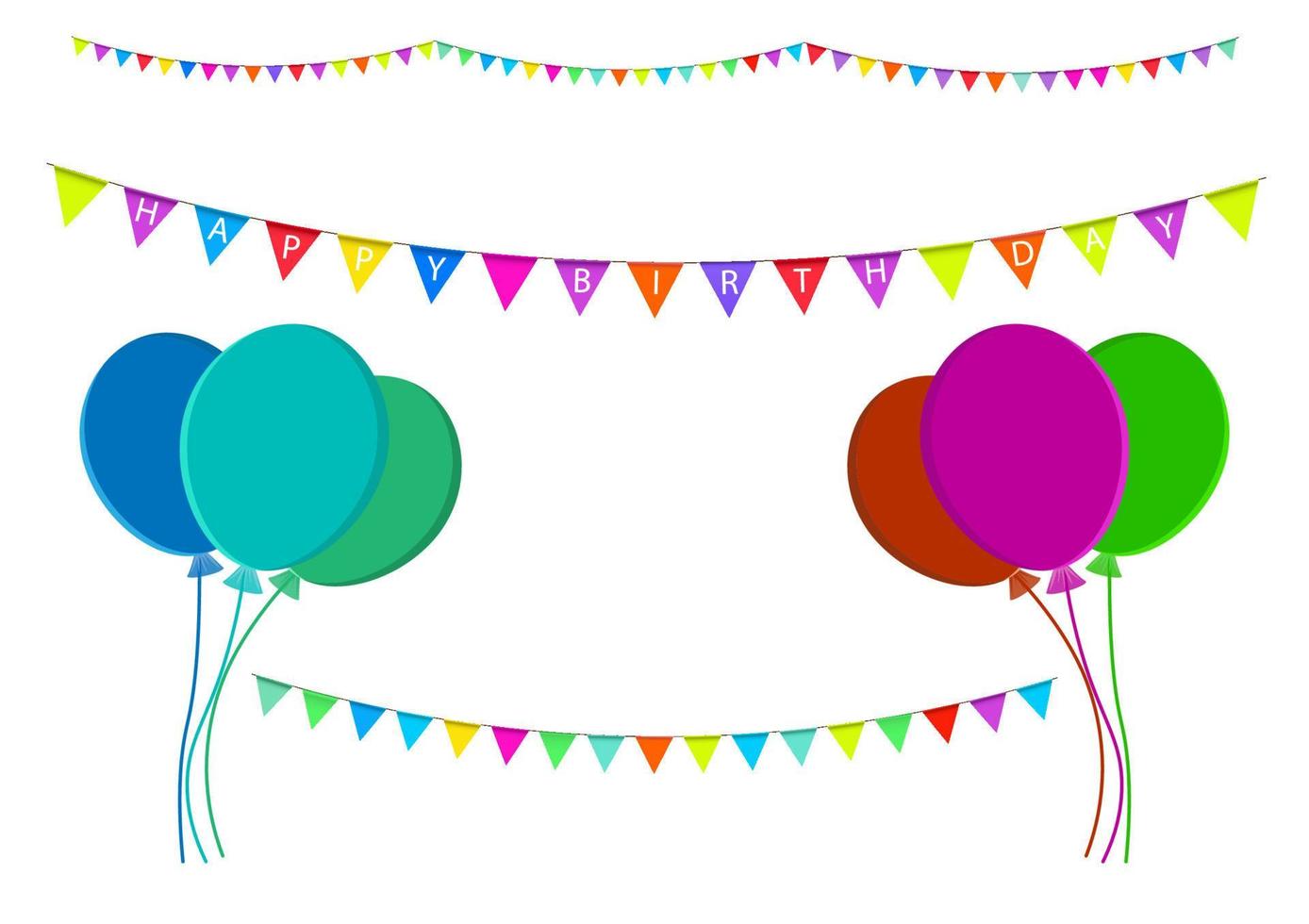 grafiek festival vlag met tekst gelukkig verjaardag voor backdrop achtergrond vector illustratie