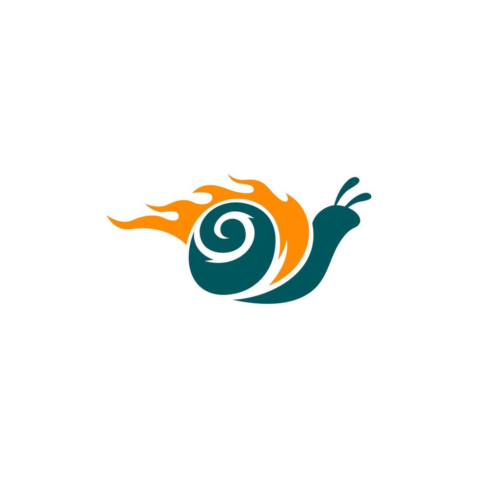 slak logo met gekleurde Aan wit achtergrond vector