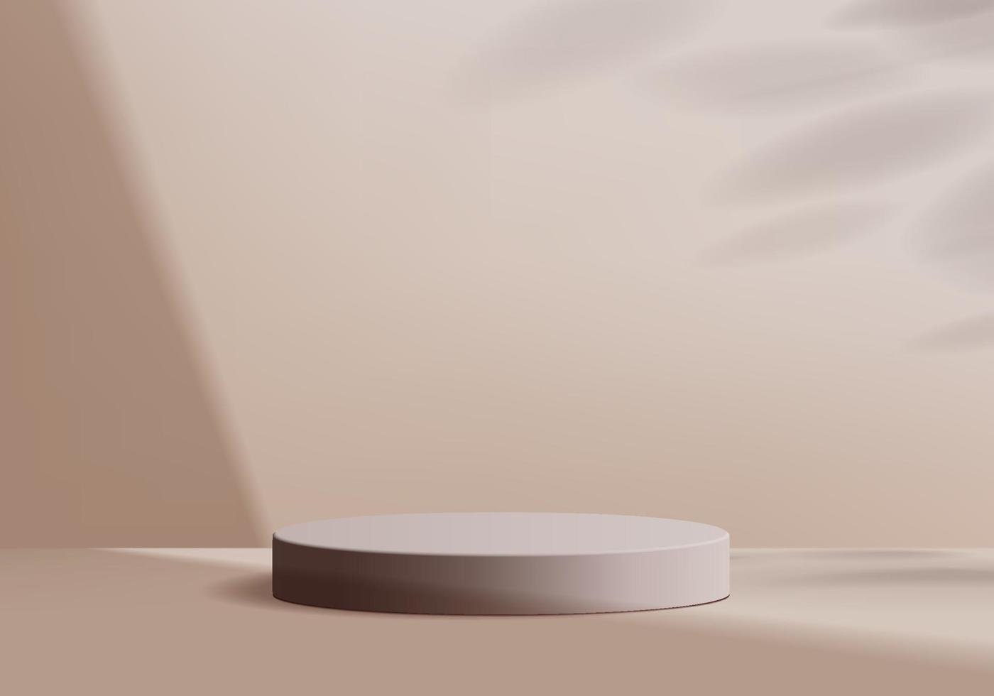 cilinder abstracte minimale scène met geometrisch platform. zomer achtergrond vector 3D-rendering met podium. staan om cosmetische producten te laten zien. etappe showcase op sokkel moderne 3d studio beige pastel