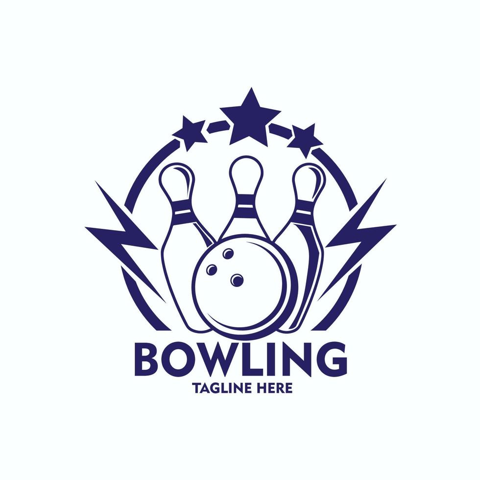 logo bowling vector sjabloon illustratie