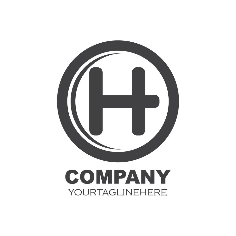 h brief logo icoon illustratie vector