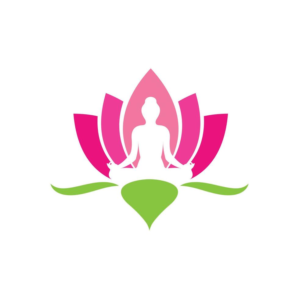 meditatie logo sjabloon vector icoon