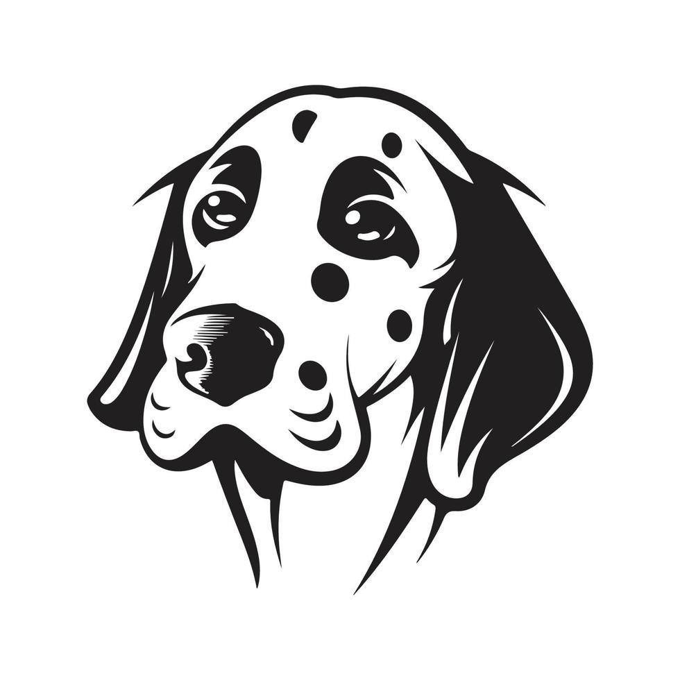 dalmatiër hond, vector concept digitaal kunst, hand- getrokken illustratie