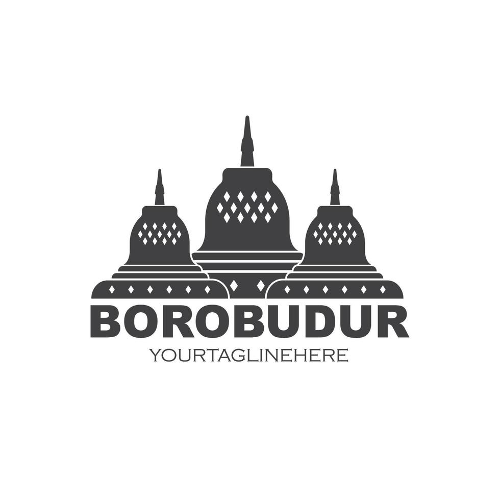 borobudur is Indonesisch tempel een van de woorden wonderen vector illustratie