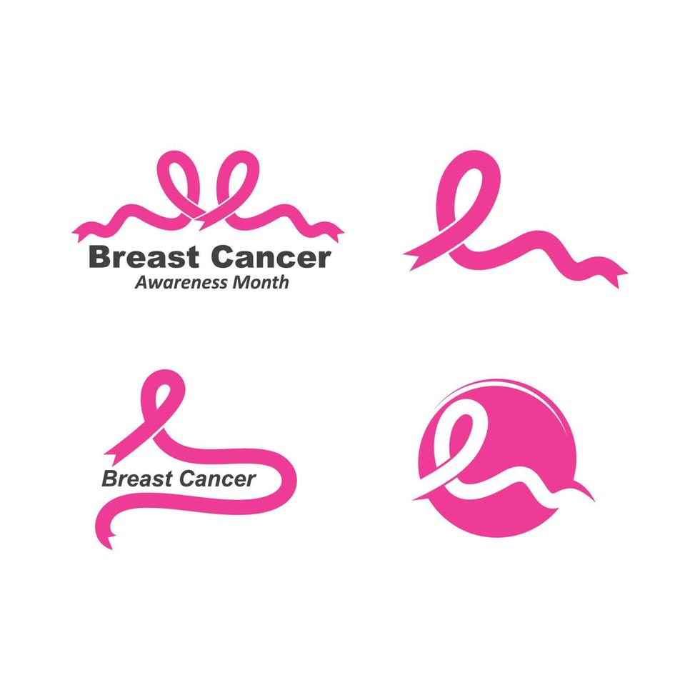 borst kanker lint vector illustratie ontwerp