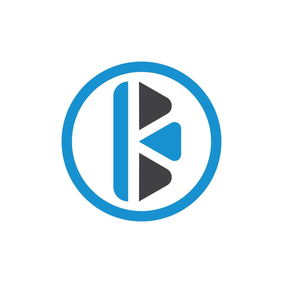 k brief icoon logo vector illustratie