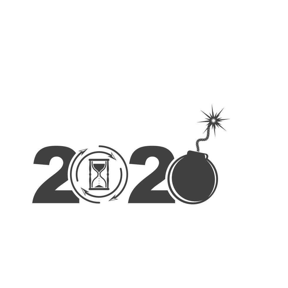 2020 nieuw jaar icoon vector illustratie