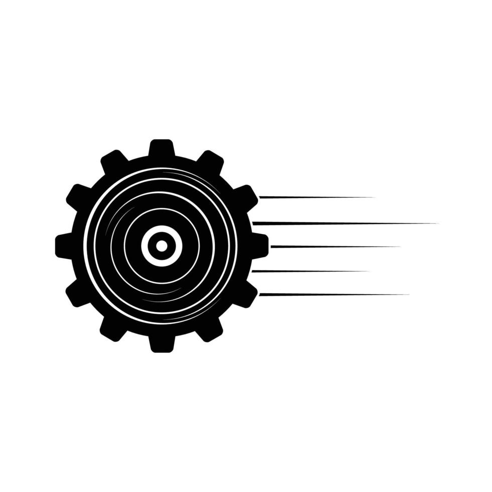 uitrusting snel vector ontwerp met uitrusting en snelheid symbool Aan wit achtergrond