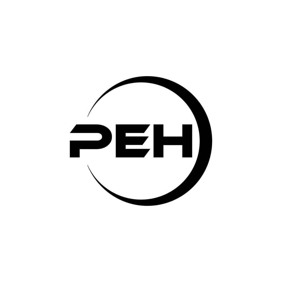 peh brief logo ontwerp in illustratie. vector logo, schoonschrift ontwerpen voor logo, poster, uitnodiging, enz.