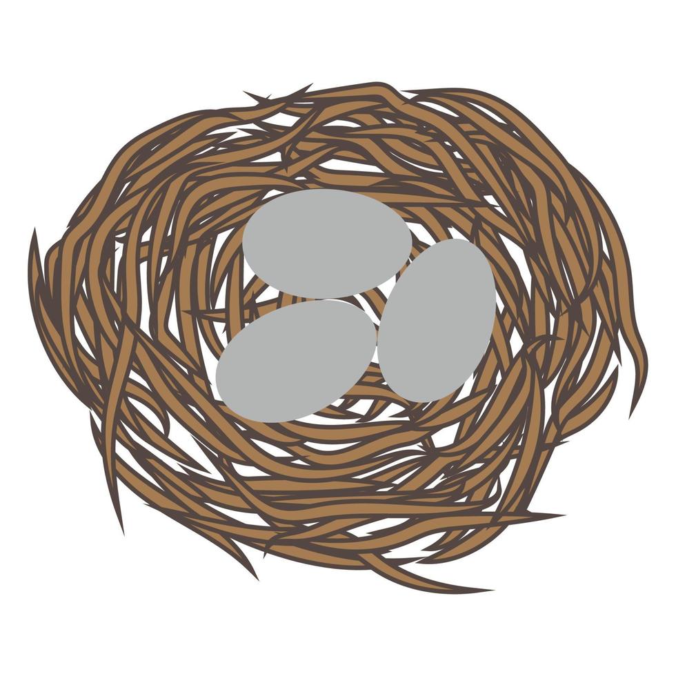 vogel nest icoon vector