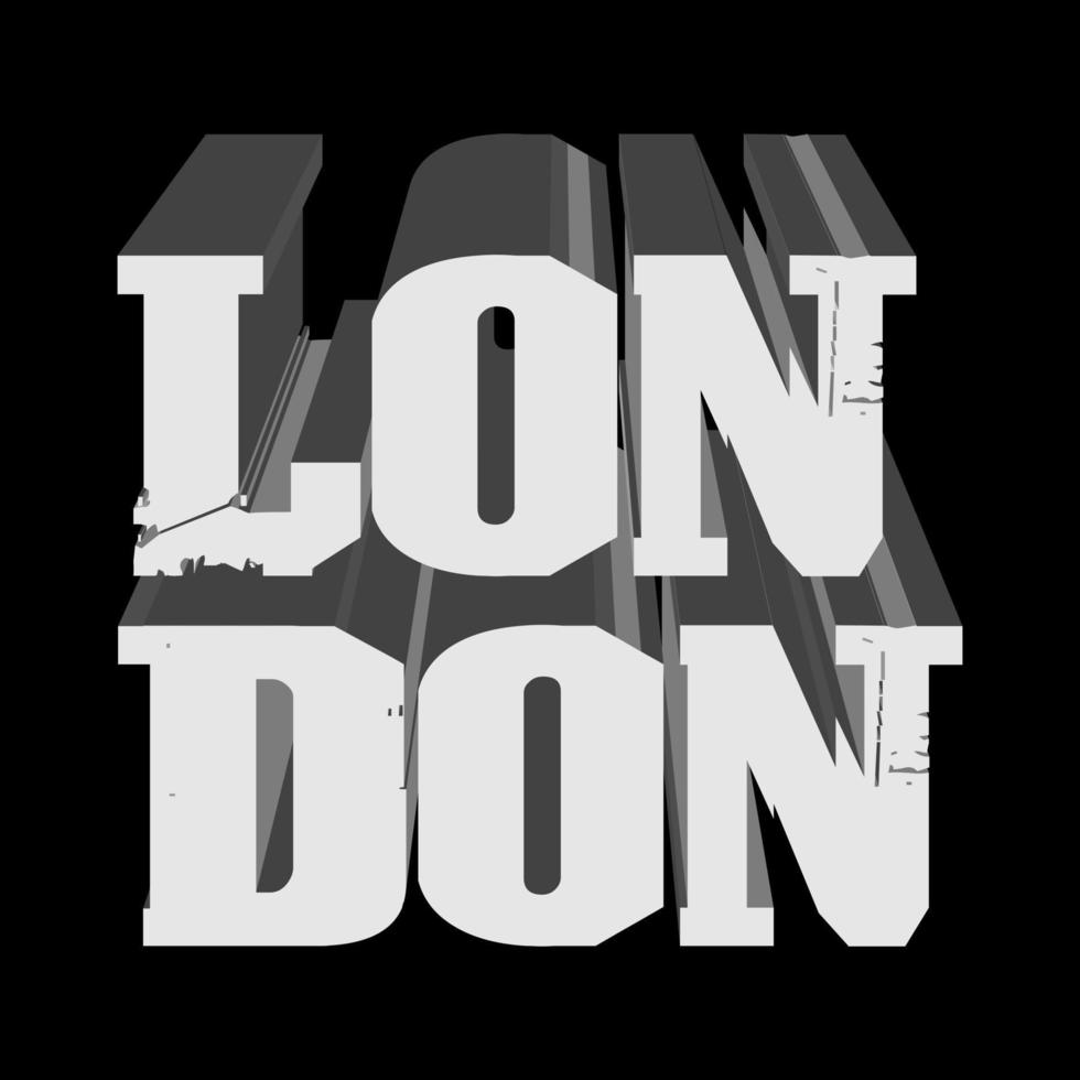 Londen vector affiche, embleem tekst ontwerp