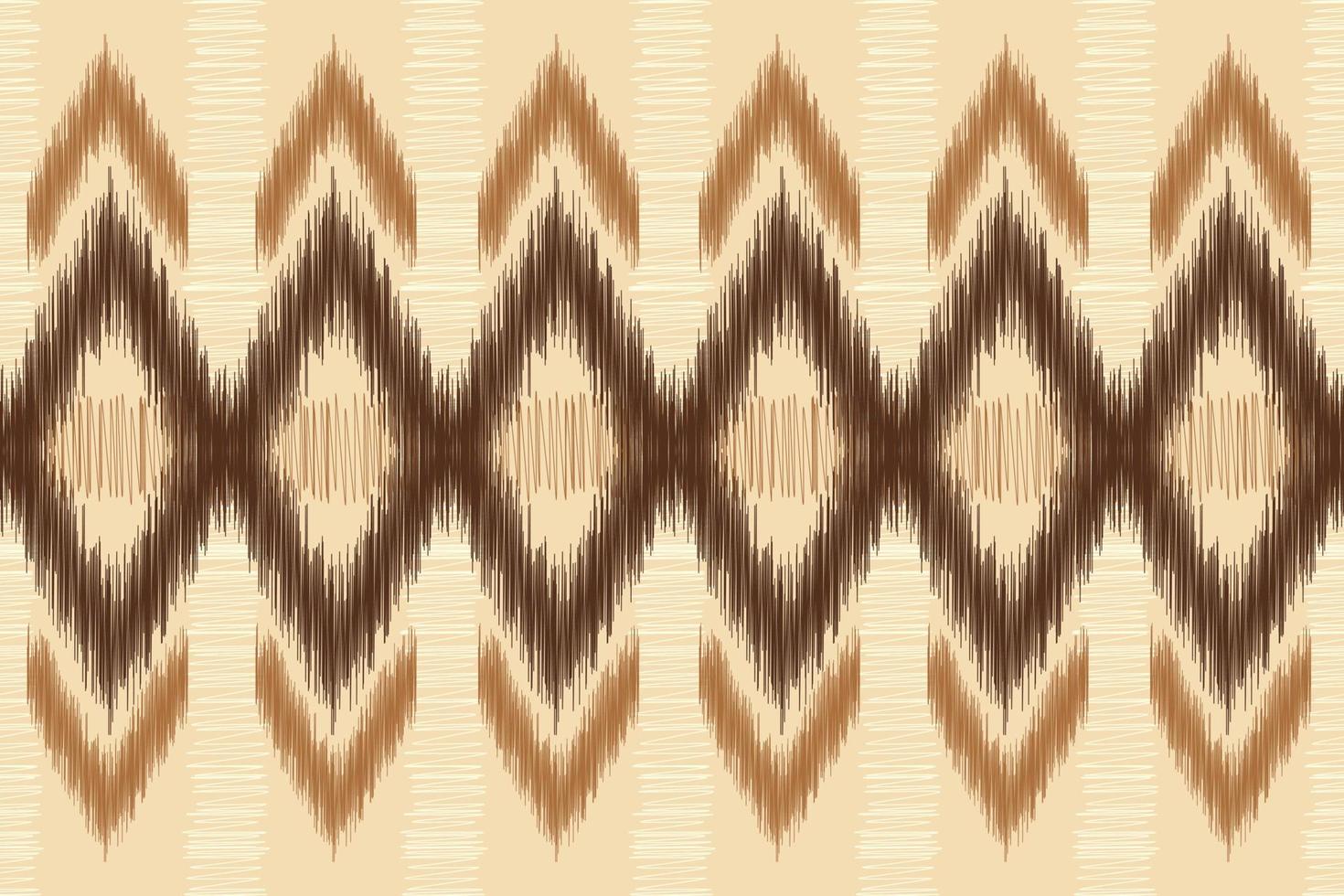 etnisch ikat kleding stof patroon meetkundig stijl.afrikaans ikat borduurwerk etnisch oosters patroon bruin room achtergrond. abstract, vector, illustratie.voor textuur,kleding,verpakking,decoratie,tapijt. vector