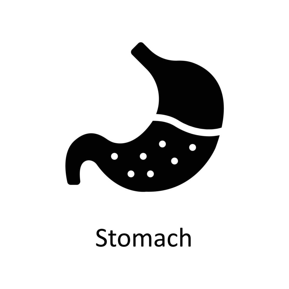 maag vector solide pictogrammen. gemakkelijk voorraad illustratie voorraad