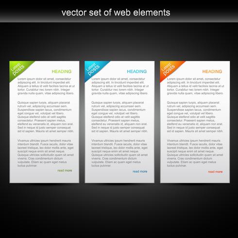 vector set van webbanner