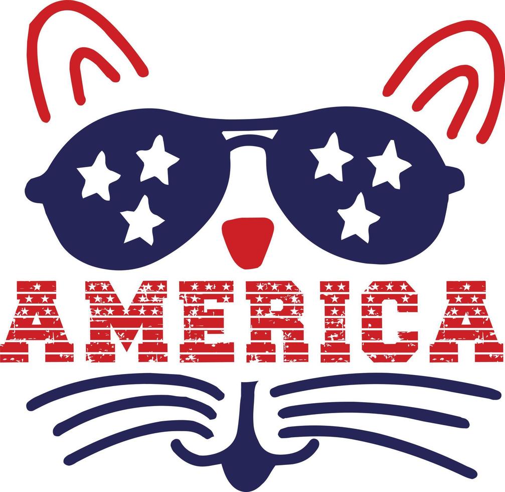 Amerika 4e van juli typografie ontwerpen voor kleding en accessoires vector