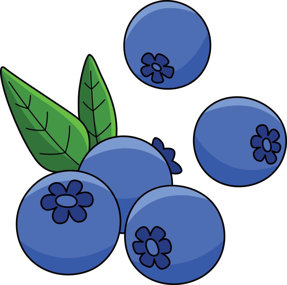 bosbes fruit tekenfilm gekleurde clip art vector