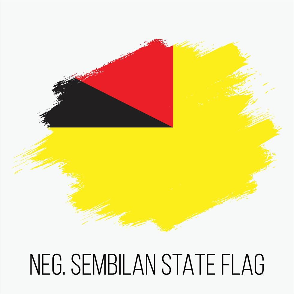 Maleisië staat negeri sembilan vector vlag ontwerp sjabloon