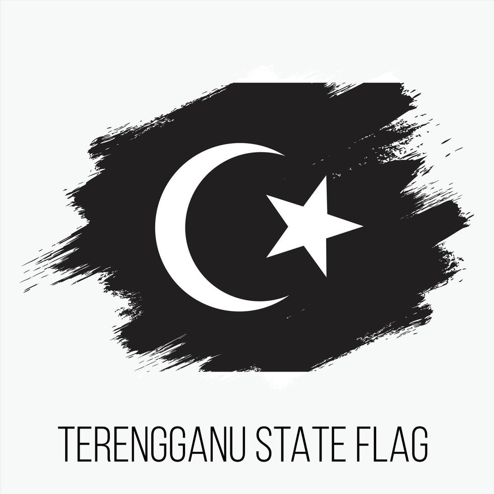 Maleisië staat terengganu vector vlag ontwerp sjabloon