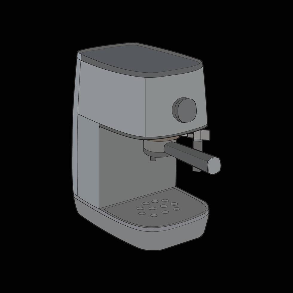 koffie maker hand- tekening vector, koffie maker getrokken in een schetsen stijl, koffie maker praktijk sjabloon schets, vector illustratie.