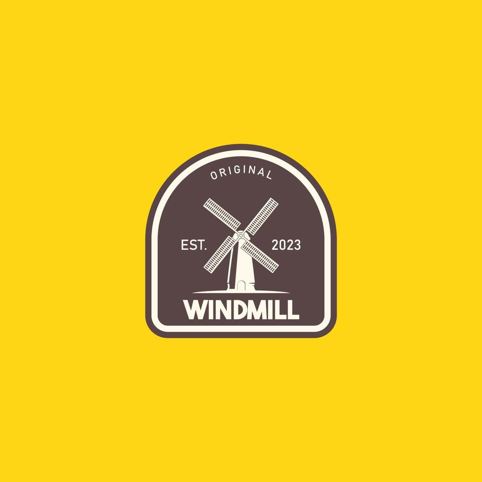 windmolen energie bedrijf bedrijf logo klassiek gemakkelijk idee vector