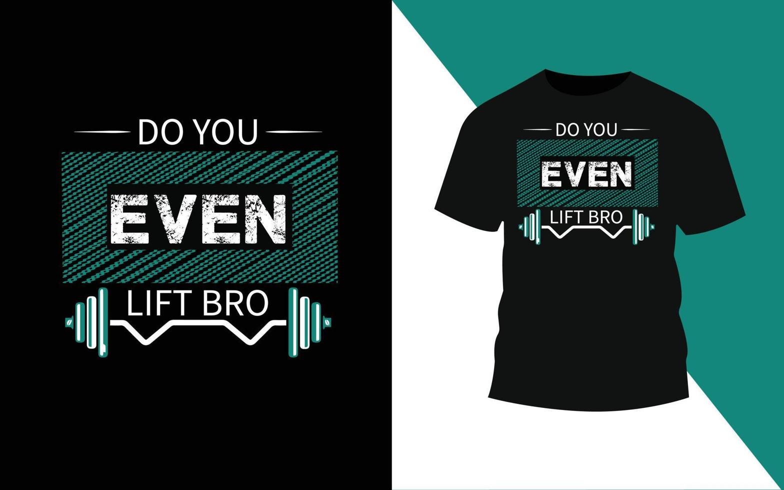 Doen u zelfs optillen bro wijnoogst Sportschool t-shirt ontwerp. vector