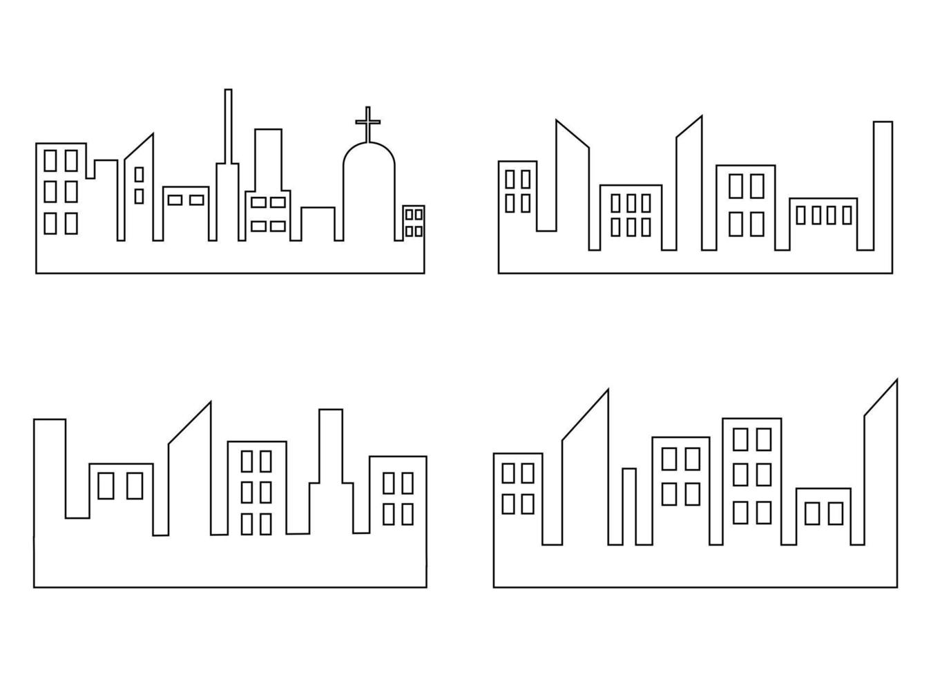 stad vector ontwerp illustratie geïsoleerd Aan wit achtergrond