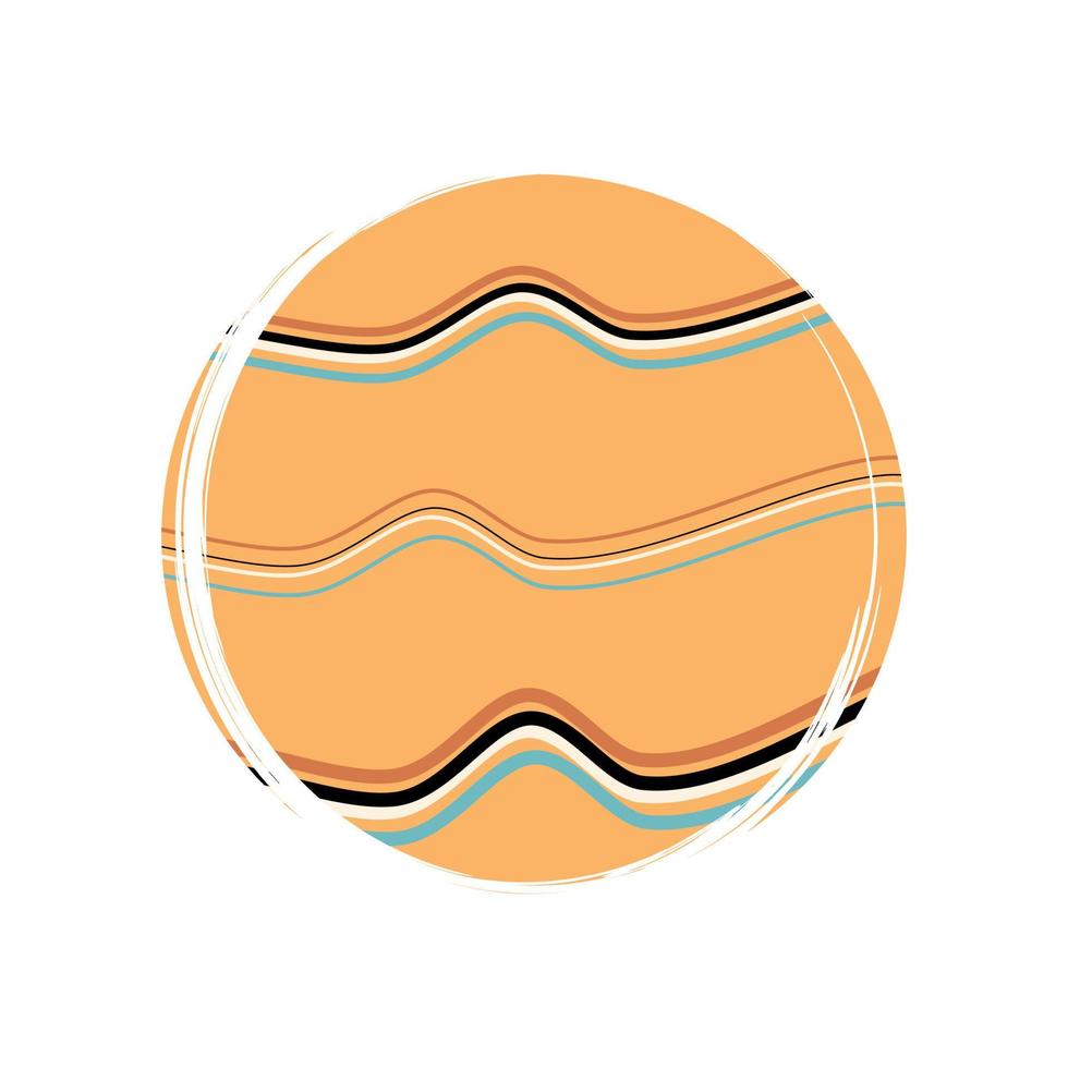 schattig logo of icoon vector met abstract lijnen in hedendaags boho stijl, illustratie Aan cirkel met borstel textuur, voor sociaal media verhaal en highlights