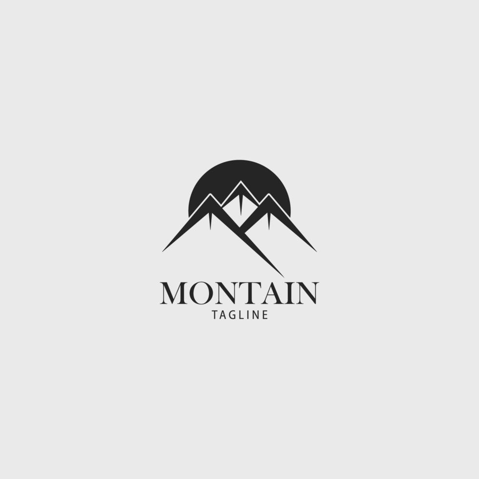 onderzoeken montain bedrijf merk logo vector