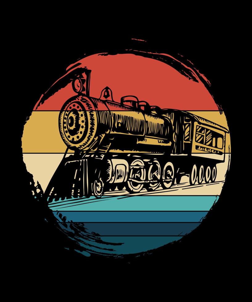 trein illustratie vector t-shirt ontwerp trein citaten vector ontwerp