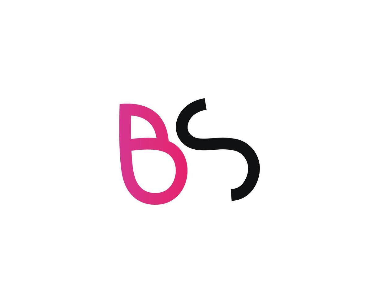 creatief brief bs logo ontwerp vector sjabloon